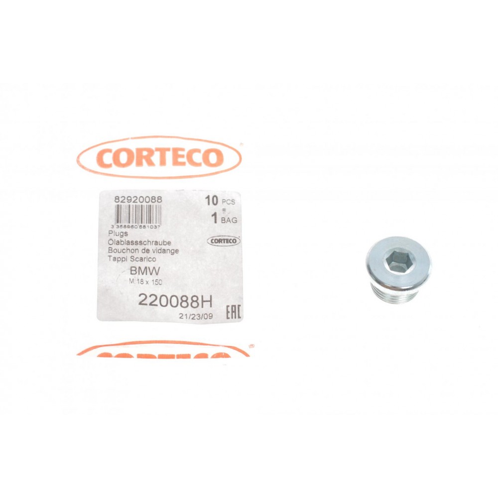 Болт зливу оливи BMW 1 (F20/F21) 1.6 i (N13) 11-  (M18x1,5)