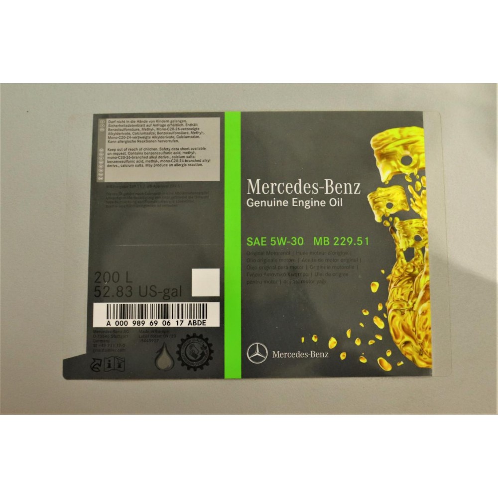 Олива 5W30 MB229.51 (200L) 000989690617ALEE