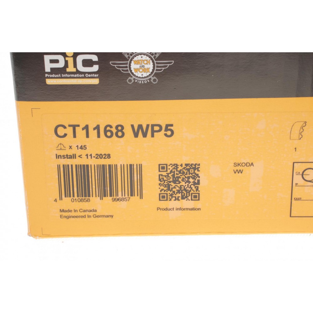 Комплект ГРМ + помпа VW Passat B8/Tiguan 2.0 TDI 4motion 176kw 14- (25x145z)