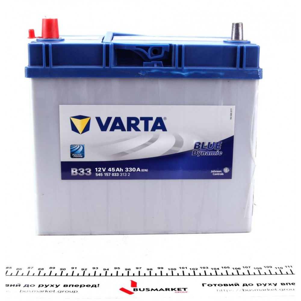 Акумуляторна батарея 45Ah/330A (238x129x227/+L/B00) Blue Dynamic B33 Азія