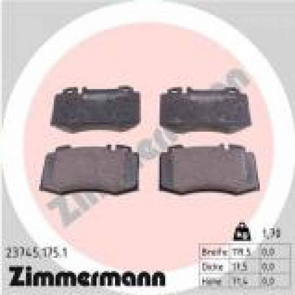 Колодки гальмівні (передні) MB C-class (W203/S202/S203)/CLK 1.8-5.5 99-10 (Brembo)