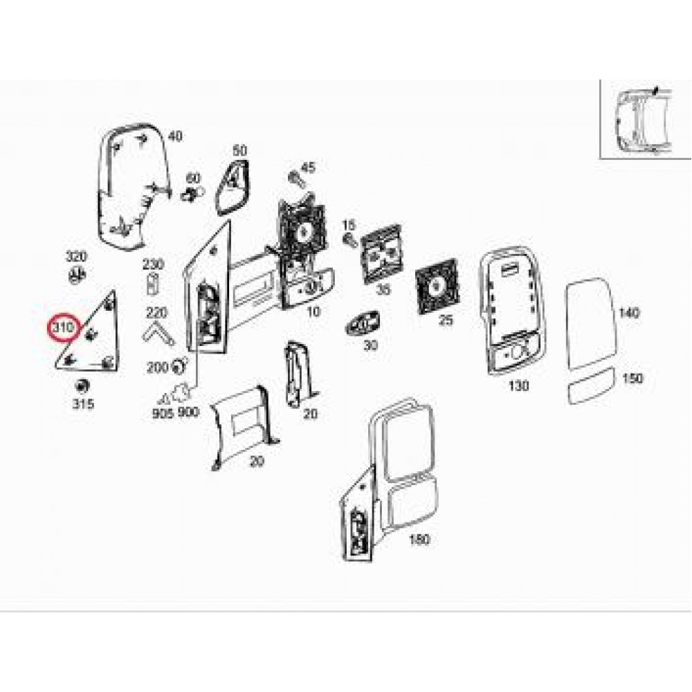 Куточок дзеркала MB Sprinter (906) 06- (R)