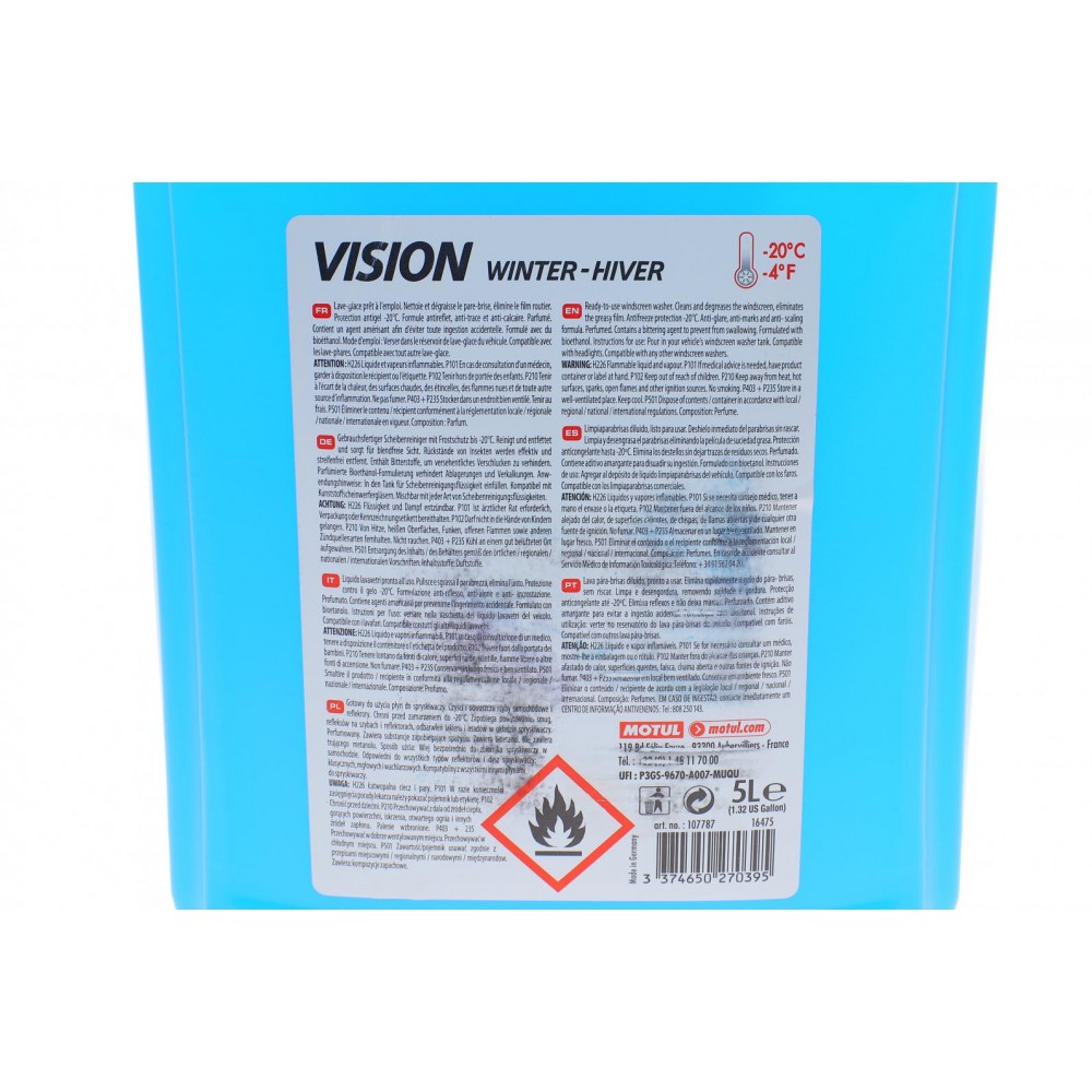 Омивач скла зима (5L) Vision Winter -20° (103838/107787/106456)