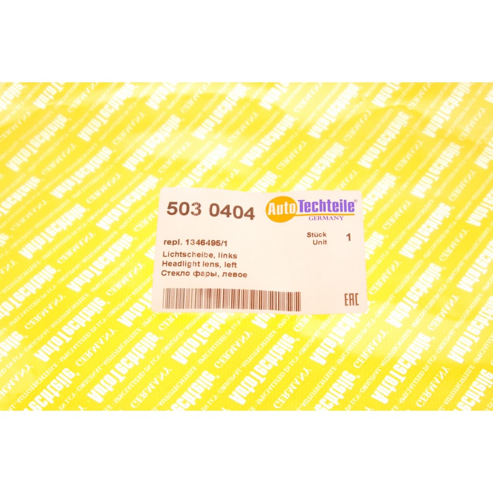 Скло фари Ford Transit Connect 02-13 (L)
