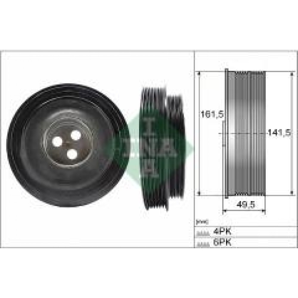 Шків колінвалу Citroen Jumper/Peugeot Boxer 2.2 HDi 06-