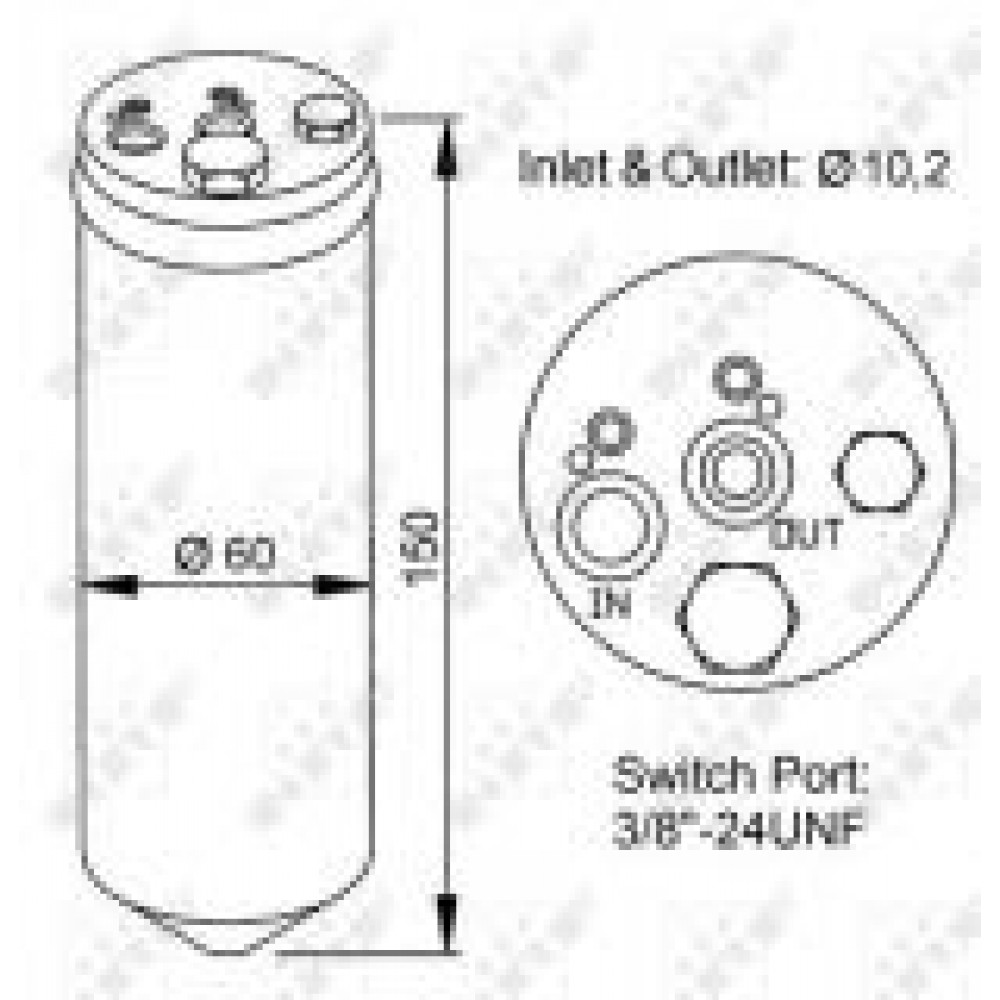 Осушувач кондиціонера Nissan Almera/Primera/Micra 1.0-2.0 92-01
