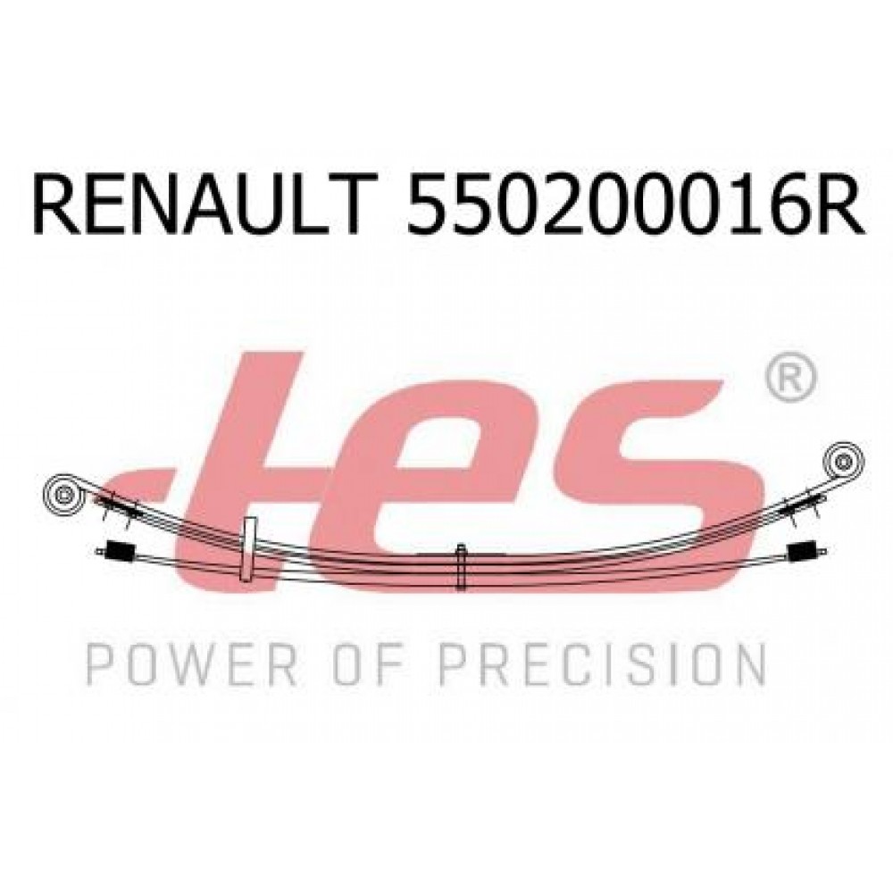Ресора задня Renault Master III 2010- (к-кт 3 листа) RWD (70/730/730) 1/15+1/16+1/22 (спарка)