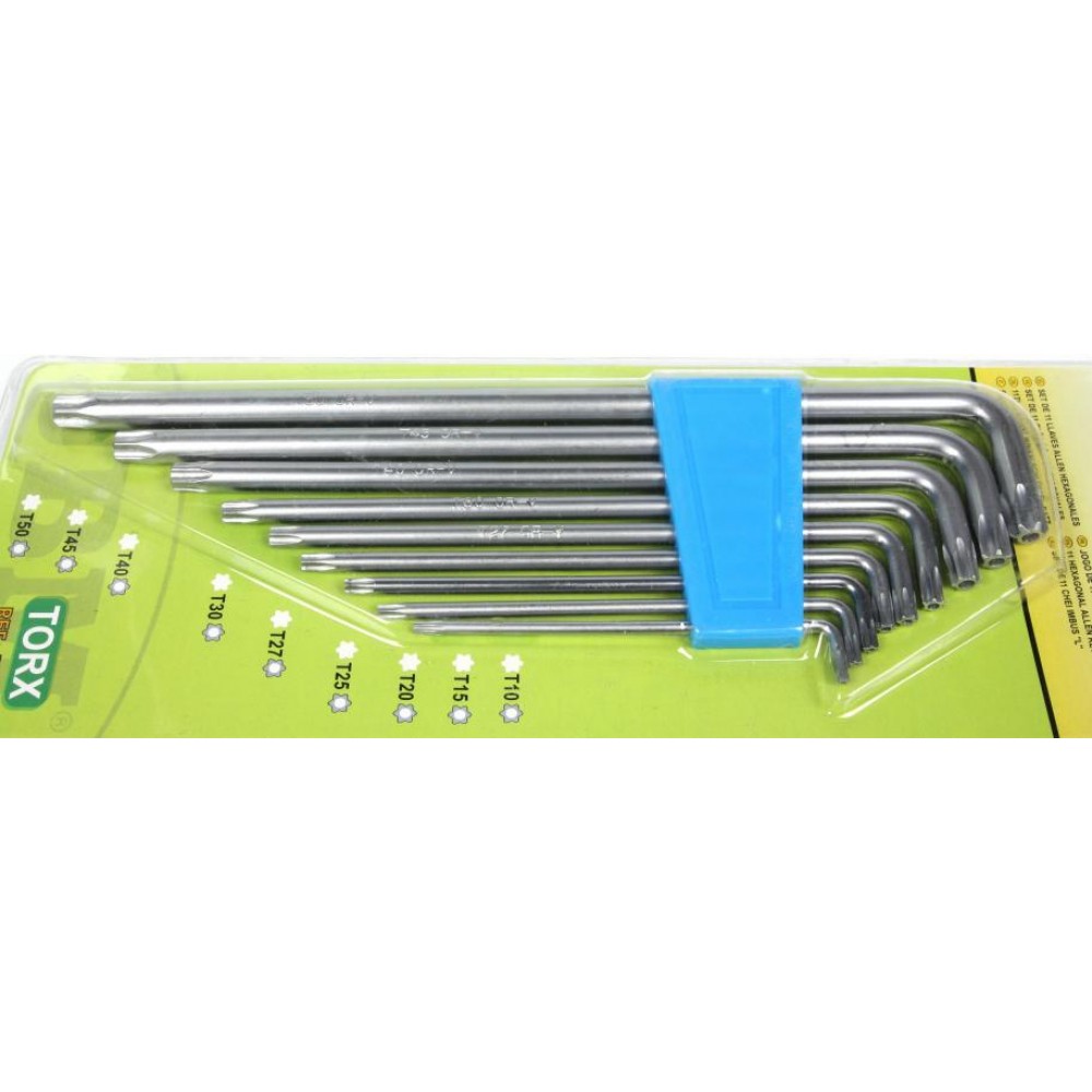 Набір ключів Г-под. Torx з отвором T10-T50