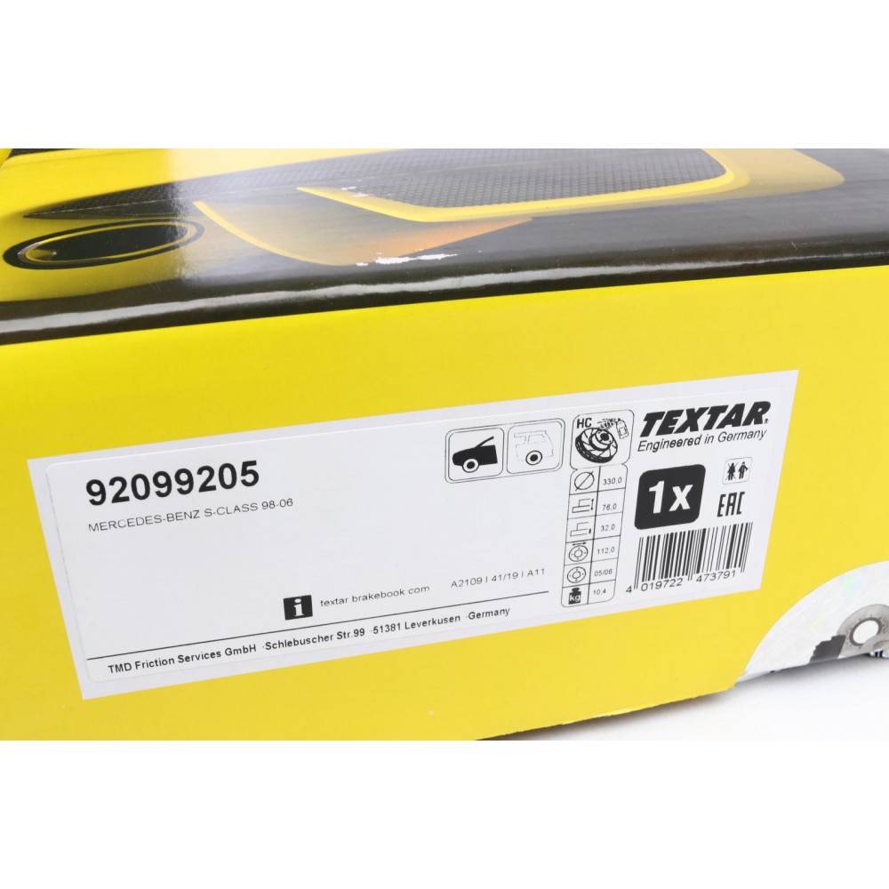 Диск гальмівний (передній) MB S-class (W220/C215) 98-05 (330x32) PRO+