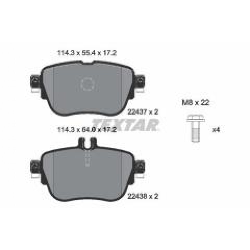 Колодки гальмівні (задні) MB E-class (W213) 16- (TRW) Q+