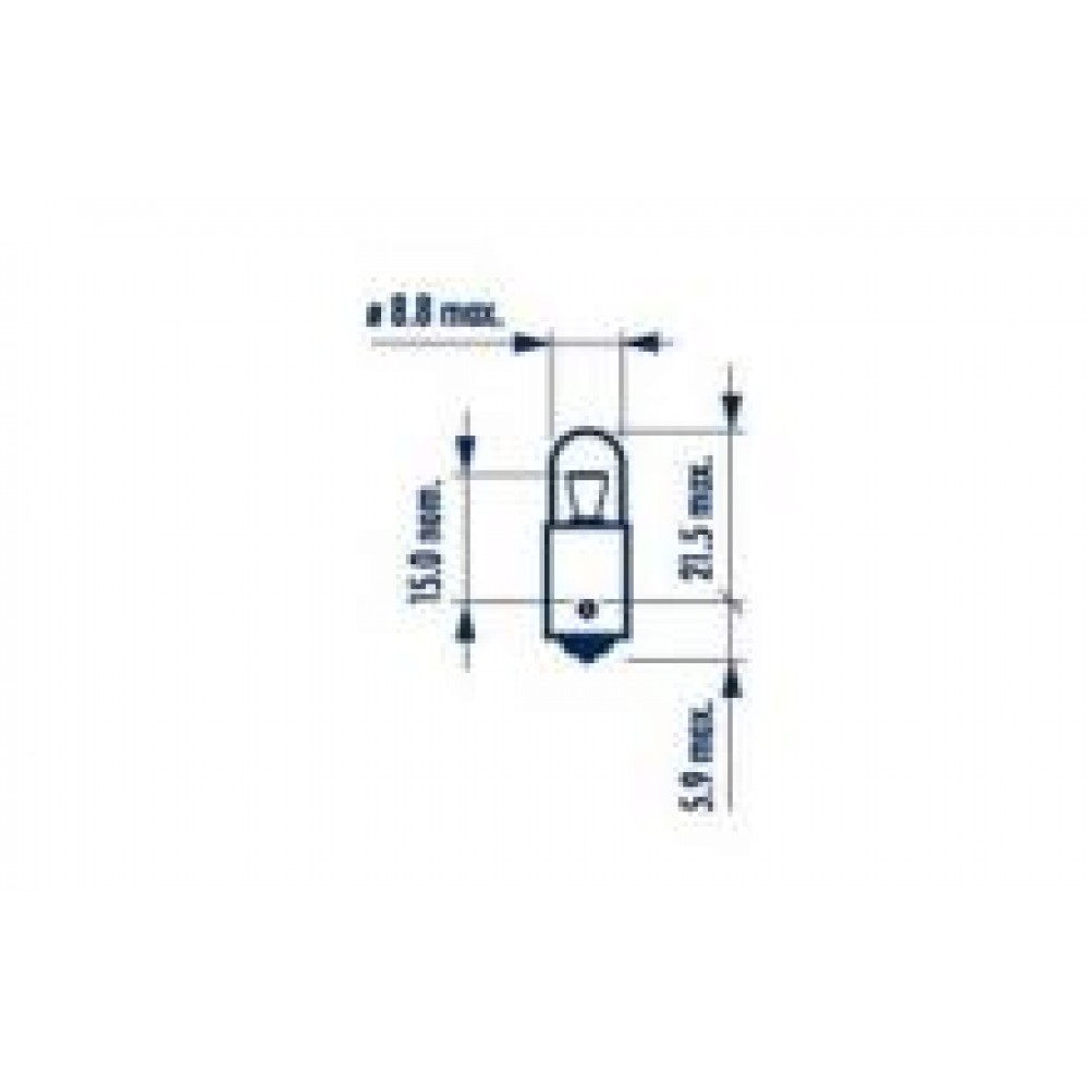 Автолампа T4W 24V 4W BA9s Heavy Duty