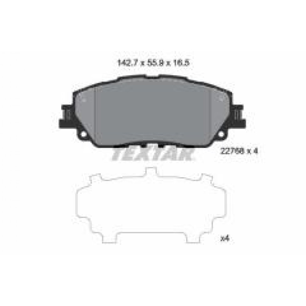 Колодки гальмівні (передні) Toyota Camry 17-/Rav4 18-/Lexus ES 18- (Akebono)