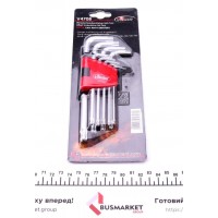 Набір ключів Г-под. Torx з круглим кінцем T10-T50