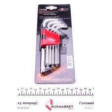 Набір ключів Г-под. Torx з круглим кінцем T10-T50