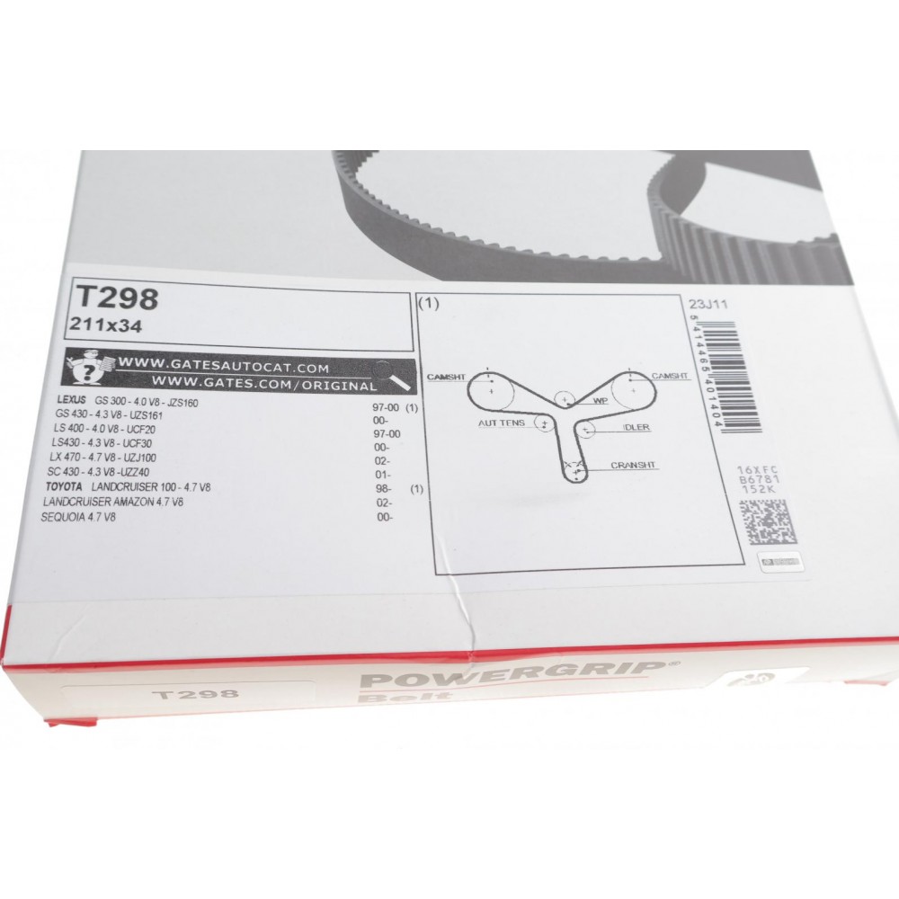 Ремінь ГРМ Toyota Land Cruiser/Sequoia/Lexus LS/GS 4.0/4.3/4.7 94- (34x211z)