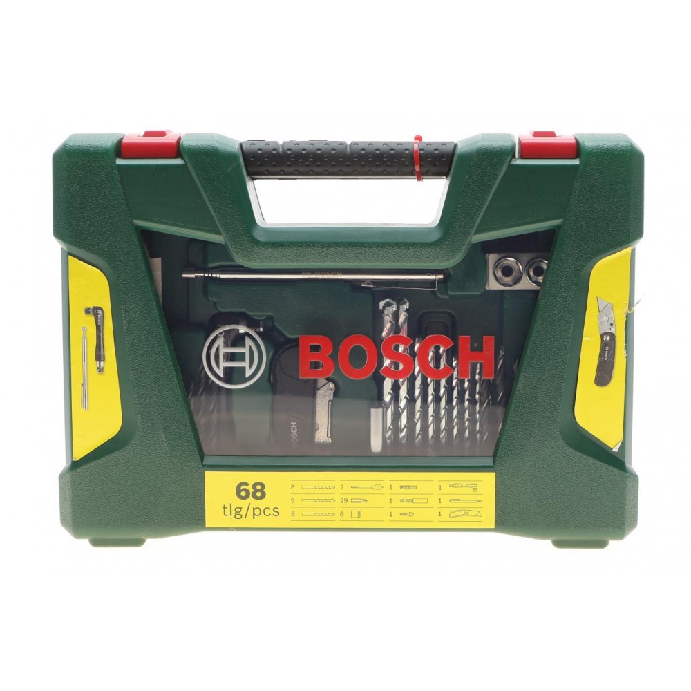 Набір свердл та біт Bosch V-Line Ø2-20 мм 68 од. (шуруповерт кутовий в комплекті)