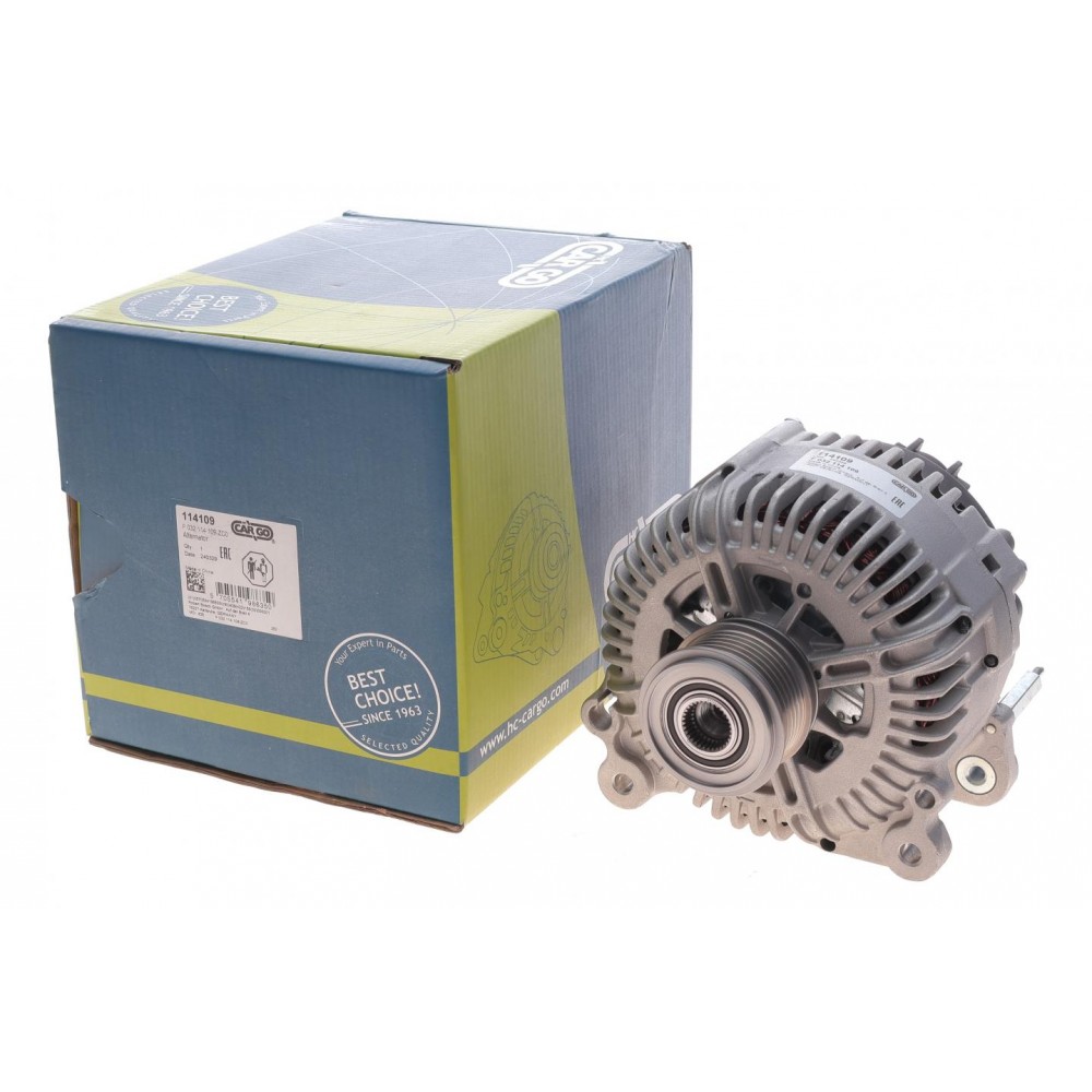 Генератор VW Caddy IV 1.6/2.0 TDI 15-20/Crafter 2.0/2.5 TDI 06-16/T5 1.9/2.0 TDI 04-15 (14V/180A) = 114109