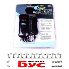 Тестер акумуляторів цифровой/вольтметр 12-24V DC plug