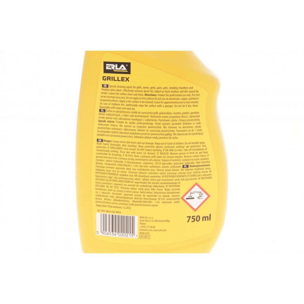 Засіб для чищення грилів, духовок і печей Erla Grillex (750ml)