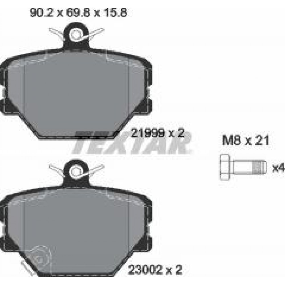 Колодки гальмівні (передні) Smart 0.6/0.7/1.0i/0.8cdi (Bosch) Q+