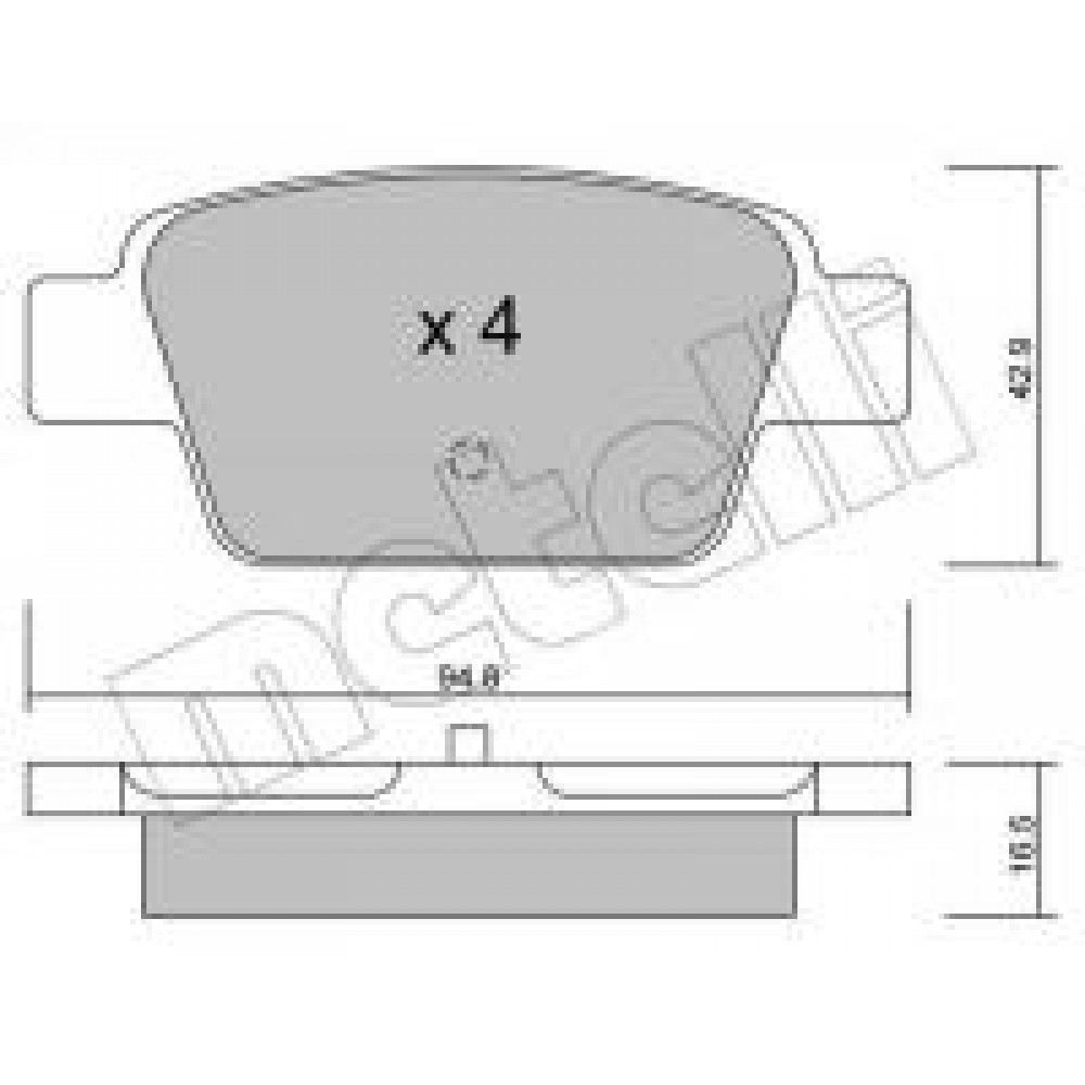 Колодки гальмівні (задні) Fiat Bravo II 07-14/Stilo 01-08/Linea 07-/Multipla 99-10/Lancia Delta 08-