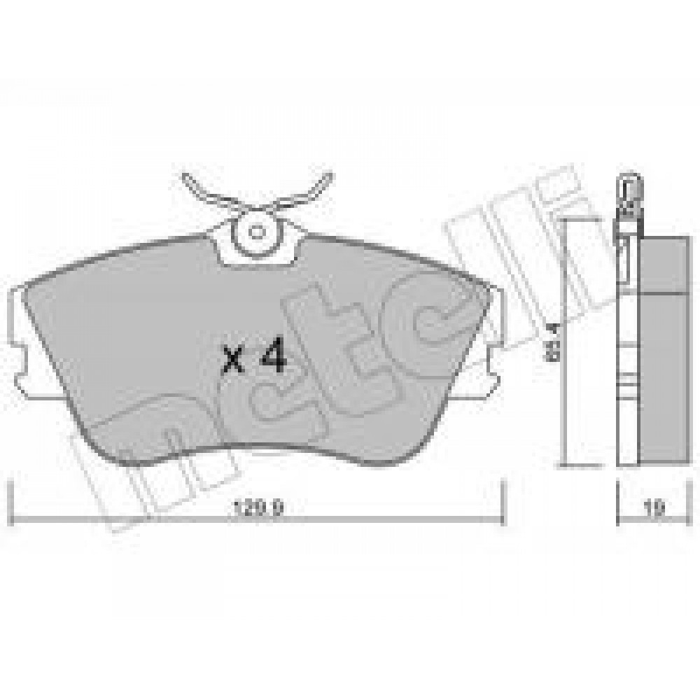Колодки гальмівні (передні) VW T4 90-03 R15