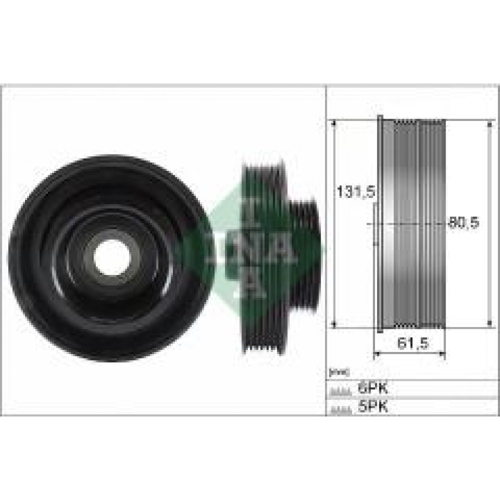 Шків колінвалу Ford Fiesta/Focus/Fusion 1.25-1.6 16V 01-12