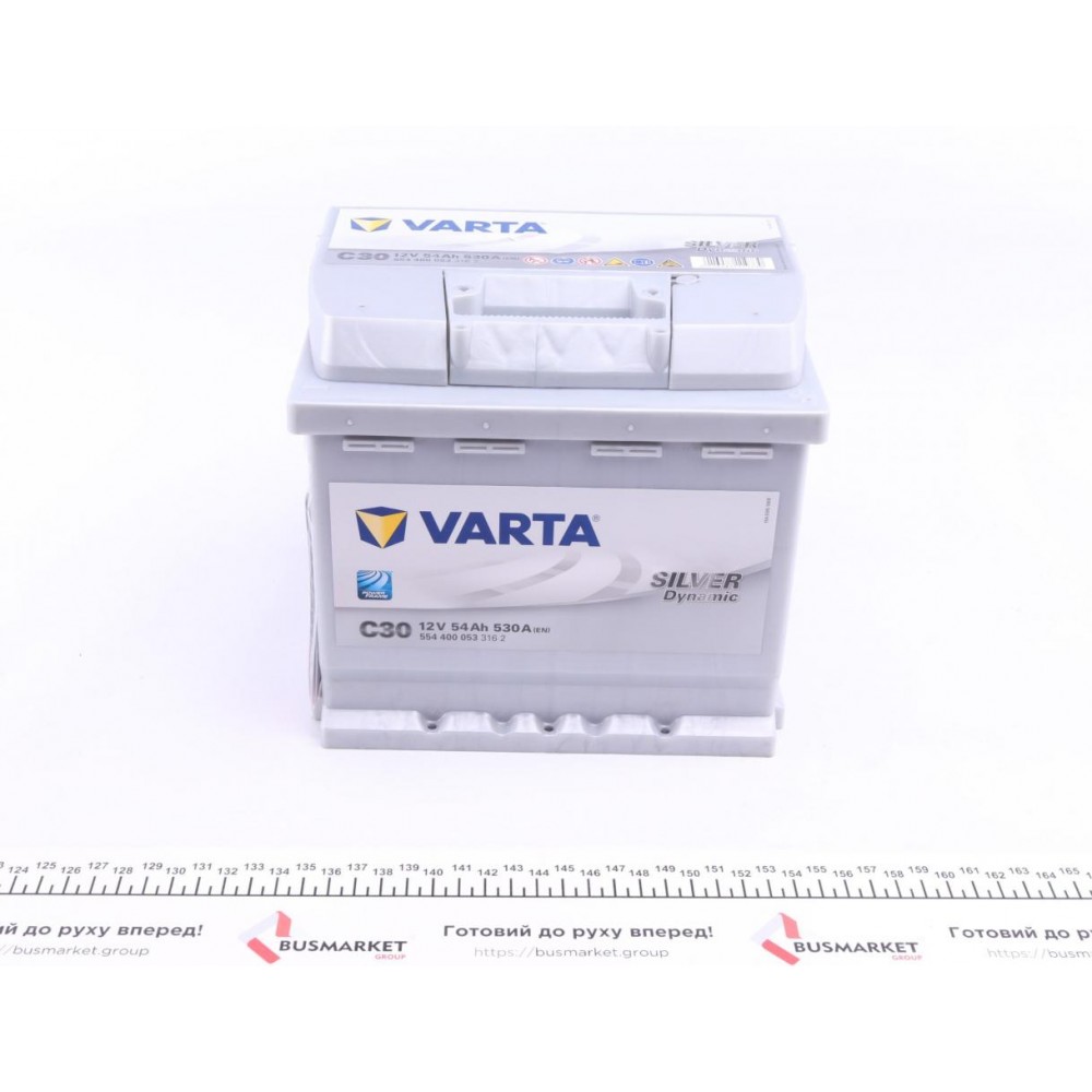 Акумуляторна батарея 54Ah/530A (207x175x190/+R/B13) Silver Dynamic C30