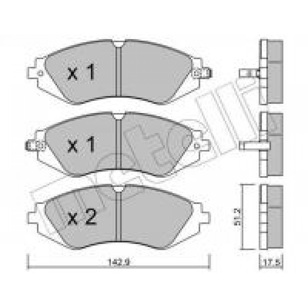 Колодки гальмівні (передні) Chevrolet Epica 05-/Astra 99-11/Daewoo Nubira/Leganza 97-/Rezzo 00-