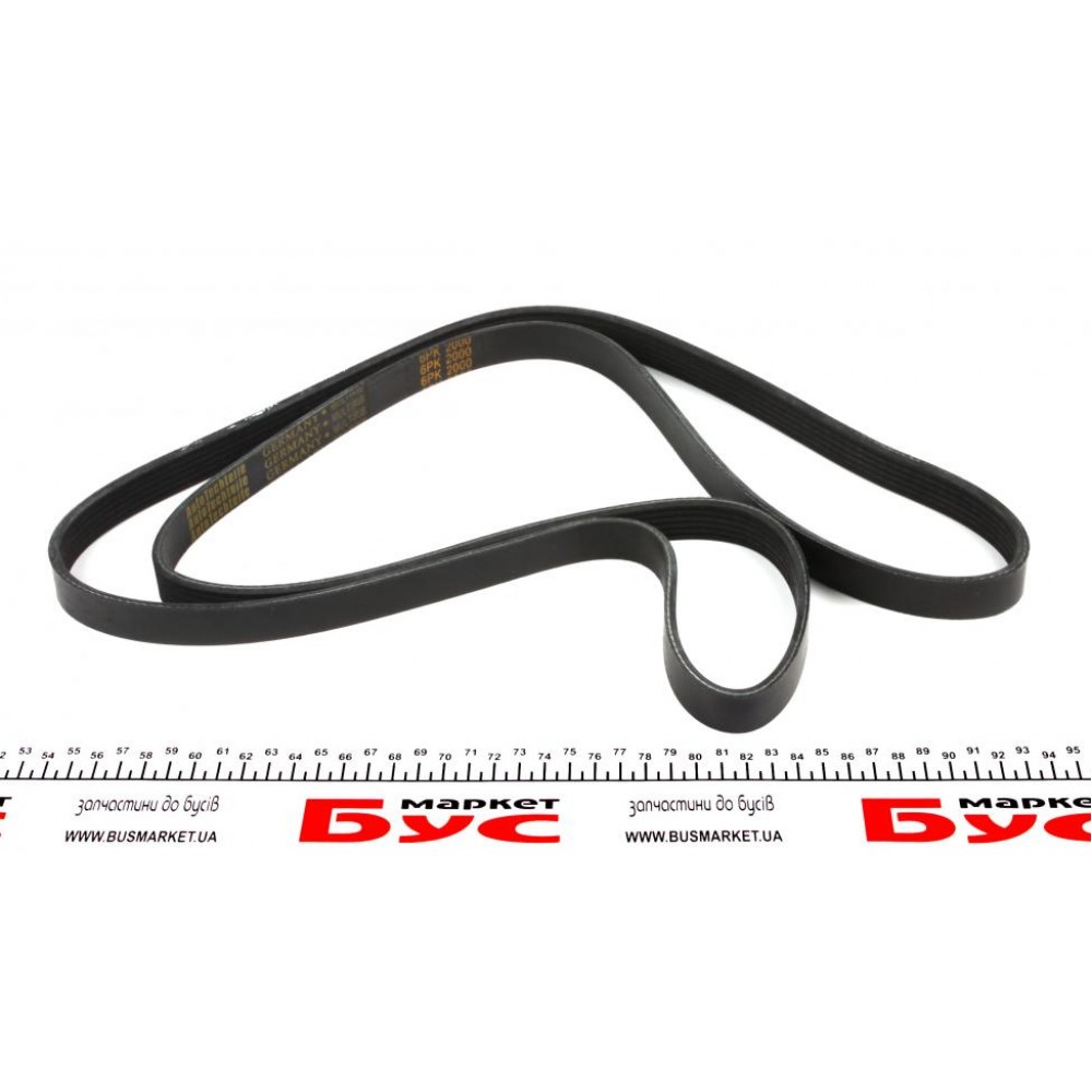 Ремінь генератора VW Crafter 2.5TDI (-AC) /MB OM601/602 (+PS) (6PK2000)