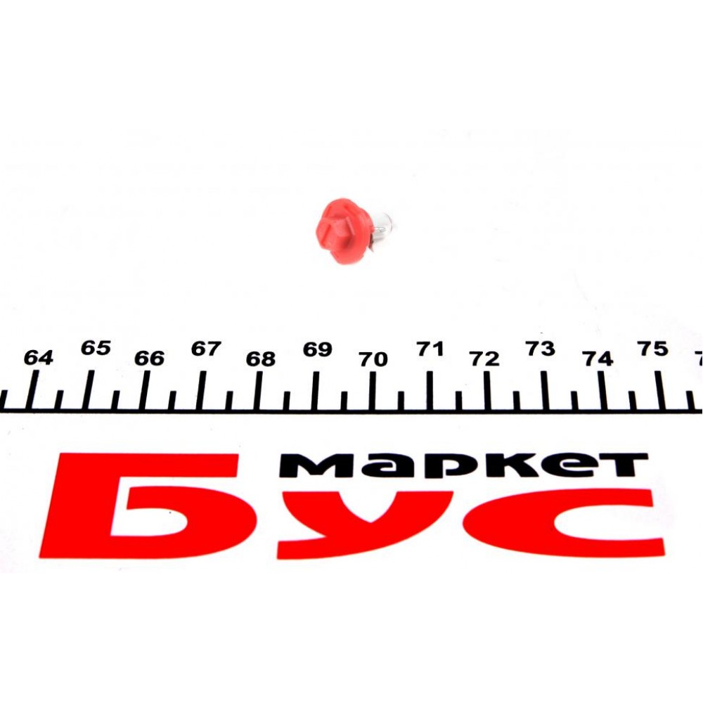 Автолампа 24V 1.5W BX8.4d Red (в щиток приладів)