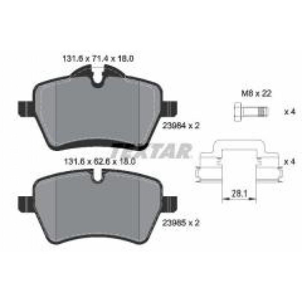Колодки гальмівні (передні) Mini (R56/R57/R58/R59)/Clubman (R55)/Clubvan (R55)/Countryman (R60) 06-16 Q+
