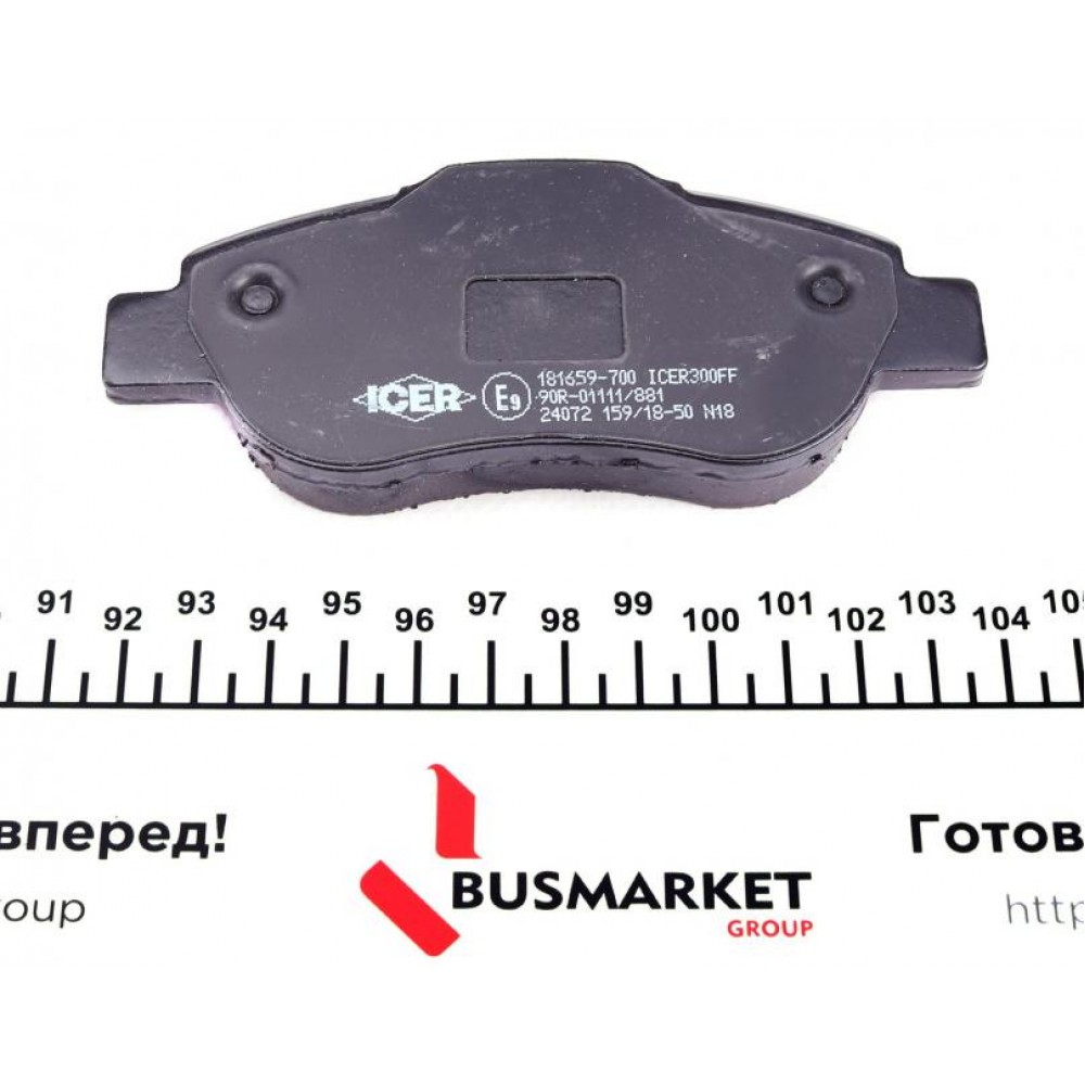 Колодки гальмівні (передні) Fiat Panda 03-/500 07-/Palio 03-12