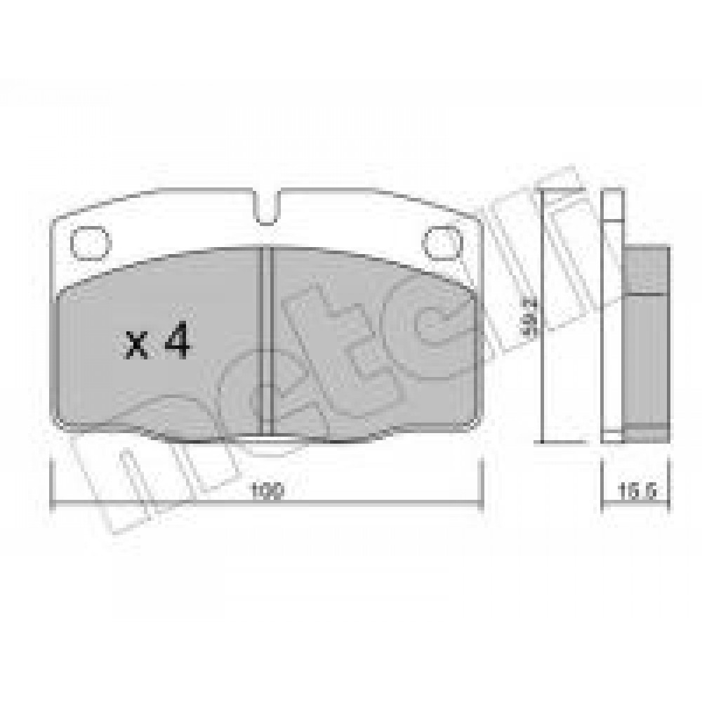 Колодки гальмівні (передні) Opel Ascona B/C 75-88/Corsa A/Omega A/Vectra A 83-95/Kadett D/E 79-93