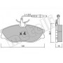Колодки гальмівні (передні) Citroen Xsara 98-05/Peugeot 306 96-01/406 95-04/607 00-11 (+датчики)