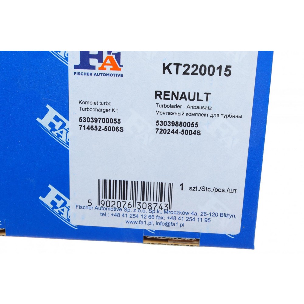 Комплект прокладок турбіни Renault Master 2.5dCi 120PS
