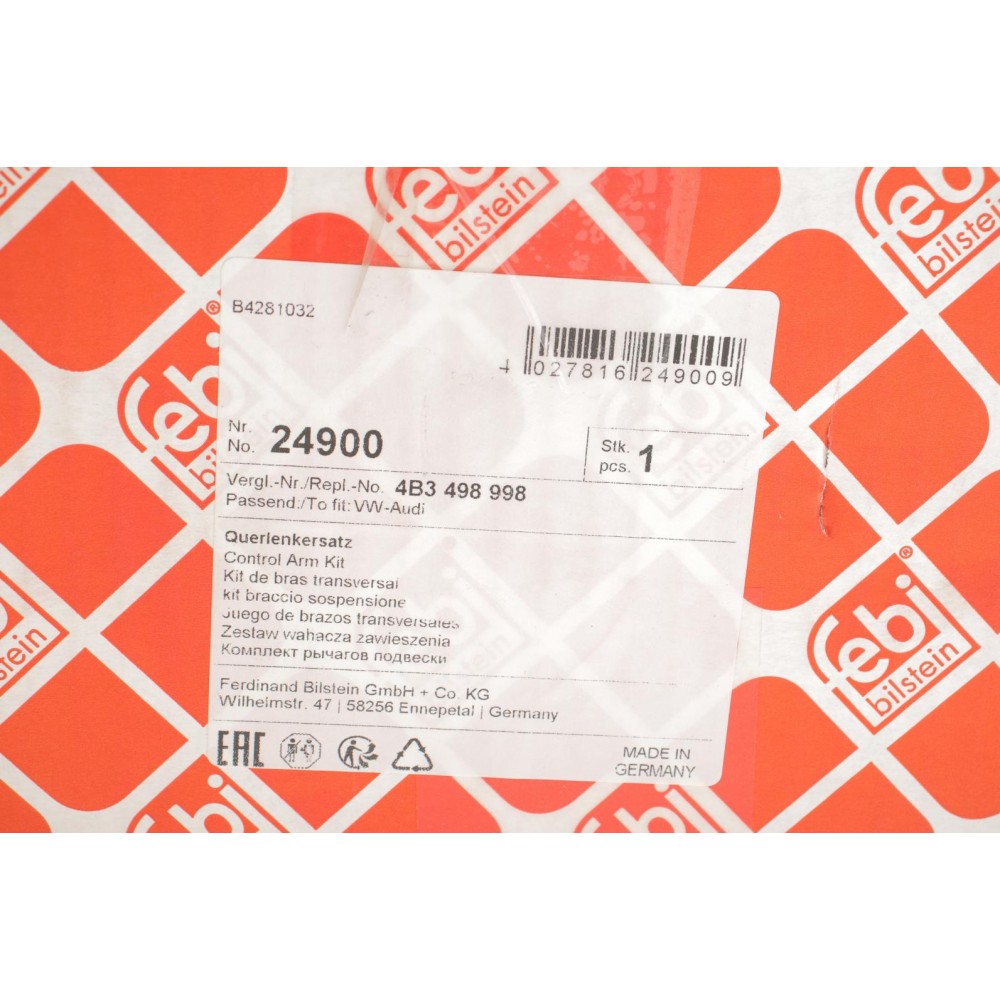 Комплект важелів підвіски (передньої) Audi A4 94-00/A6 97-05/VW Passat B5 00-05 (тонкий палец/повний)
