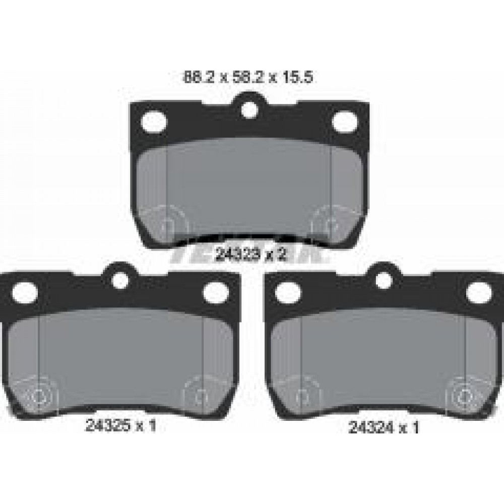 Колодки гальмівні (задні) Lexus GS/IS II/IS C 05-