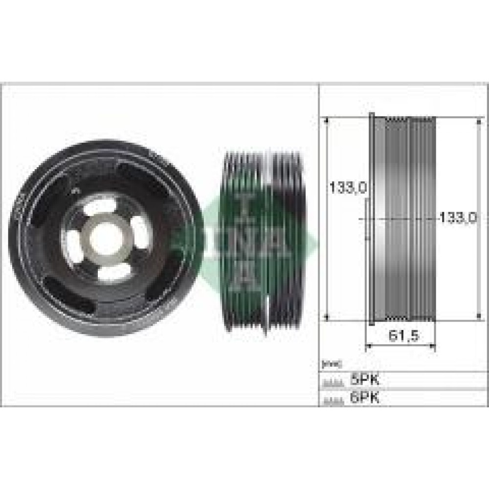 Шків колінвалу Ford Focus II/III/Mondeo IV 1.6 Ti 04-