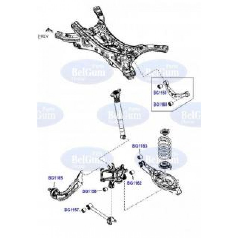 Сайлентблок цапфи (задньої) Mazda 3/6/CX-5 11-