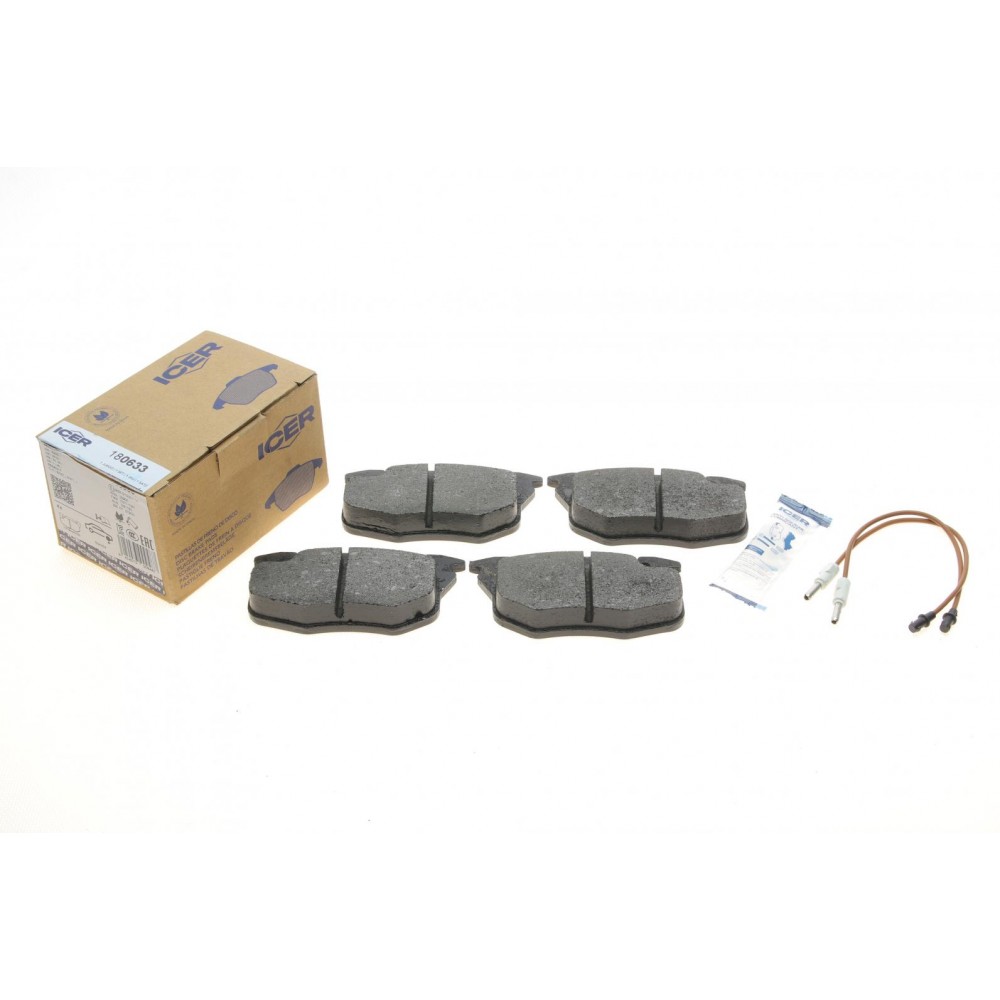Колодки гальмівні (передні) Peugeot 106 91-04/205/305/309/405 82-98/Renault Clio 91-98 (з датчик.)
