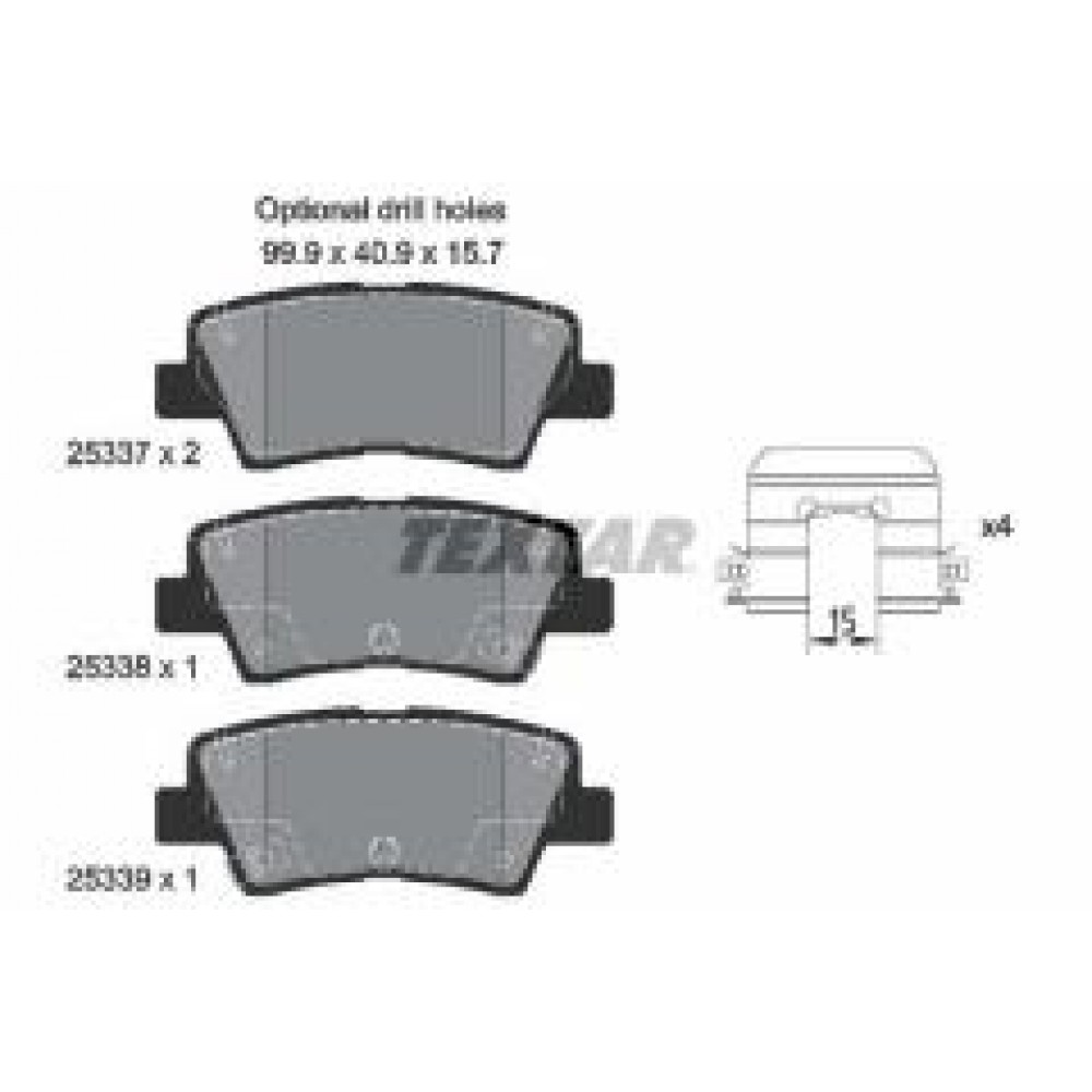 Колодки гальмівні (задні) Kia Cerato/Optima/Hyundai Sonata/i30/Elantra 13- (Akebono) Q+