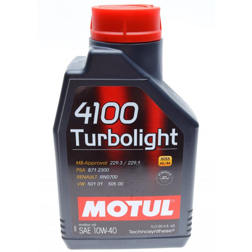 Олива 10W40 Turbolight 4100 (1L) (VW 501.01/505.00/MB 229.3/RN 0700/PSA B71 2300) заміна на 387701