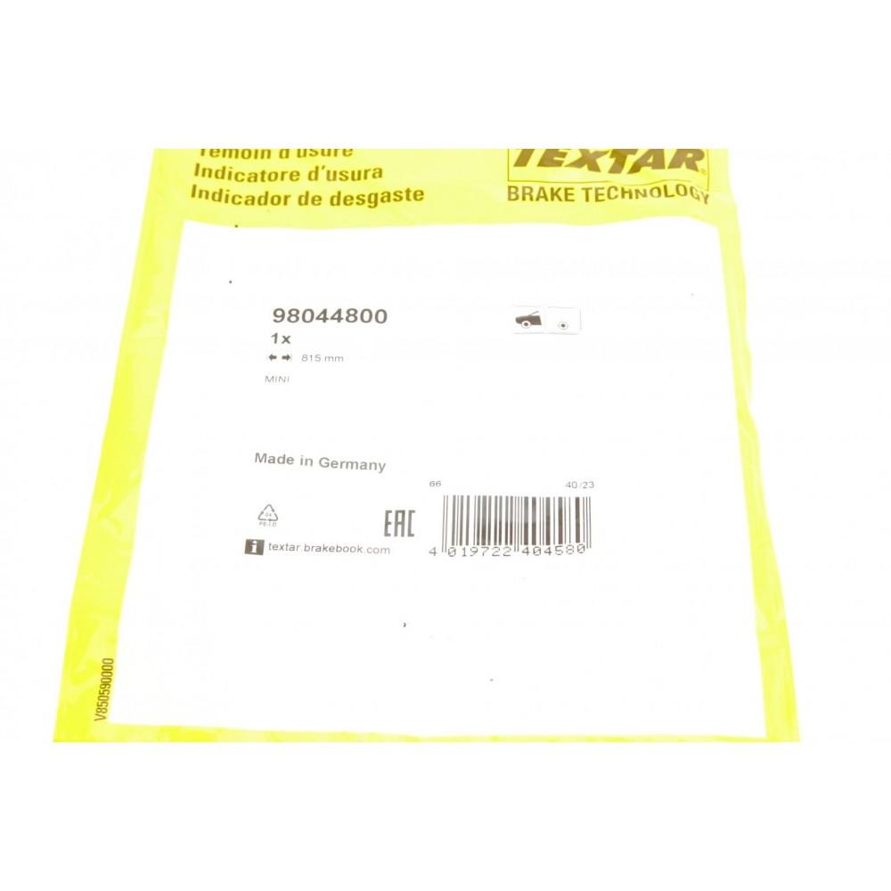 Датчик зносу гальмівних колодок (передніх) Mini (R56/R57/R58/R59)/Clubman (R55) 1.6/1.6D/2.0D 06-15