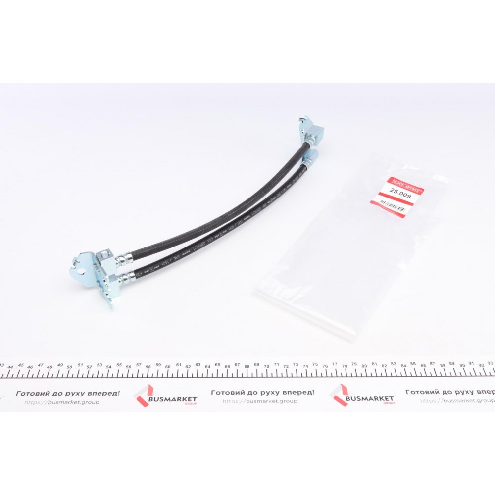 Шланг гальмівний (задній) Ford Transit 2.0DI-2.4TDCi 00-06 (L=407mm/M10x1/M10x1)