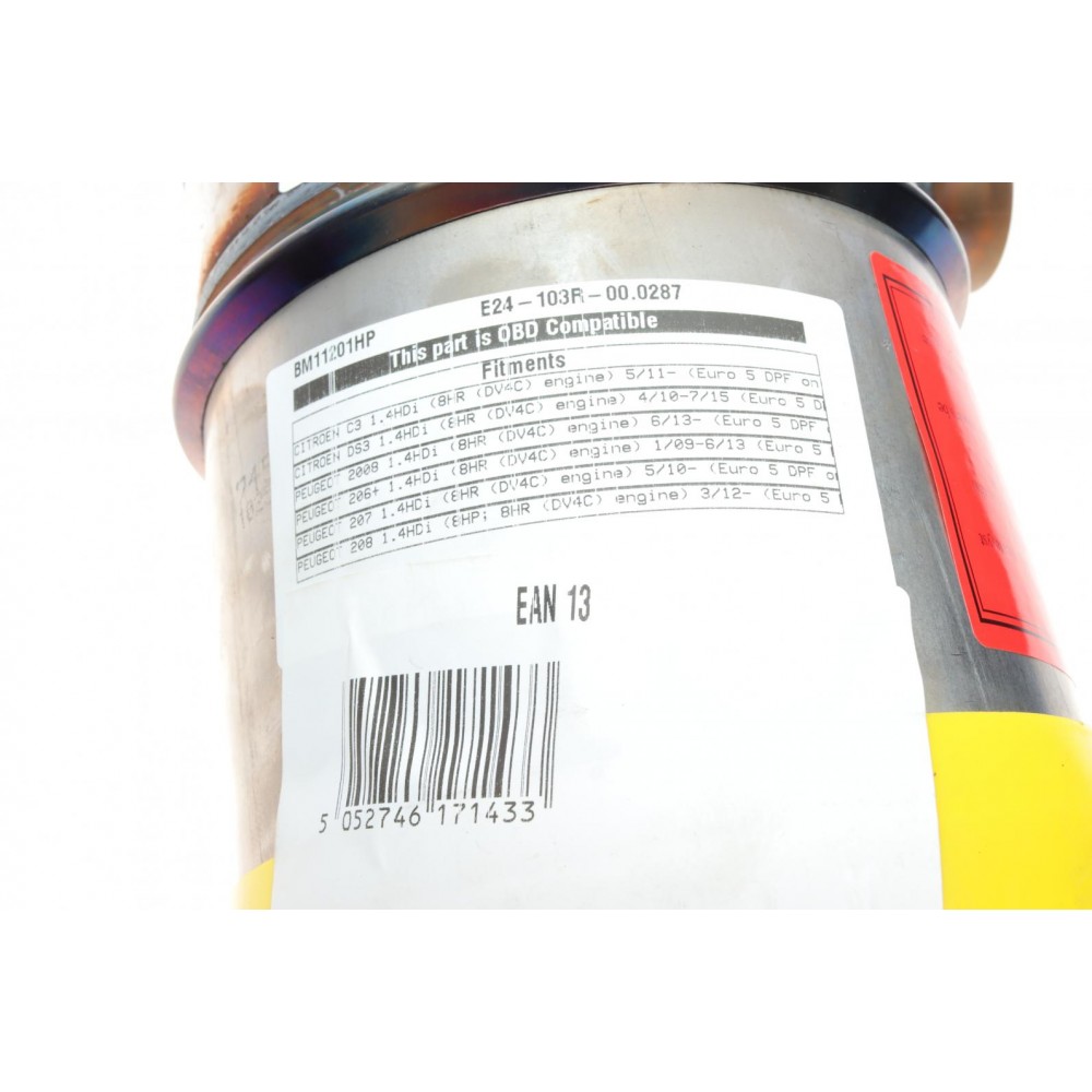 Фільтр сажевий Citroen C3/Peugeot 208/207 1.4HDi 09- (Euro 5)