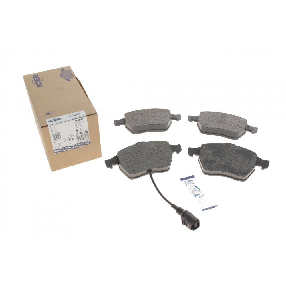 Колодки гальмівні (передні) Audi A3/TT/Seat Leon/Skoda Octavia/VW Golf 96-10/Polo 05-09 (+датчик)