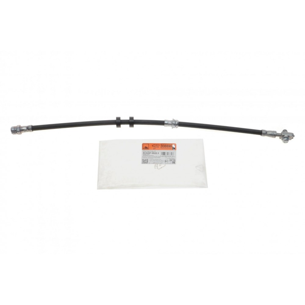 Шланг гальмівний (передній) VW Polo/Skoda Fabia I/II/Roomster/Seat Ibiza 99-15 (L=522mm)