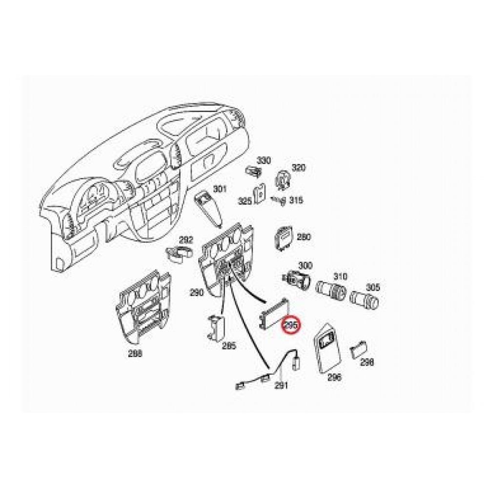 Кришка проєм для аудіосистеми MB Sprinter/VW Crafter 06-