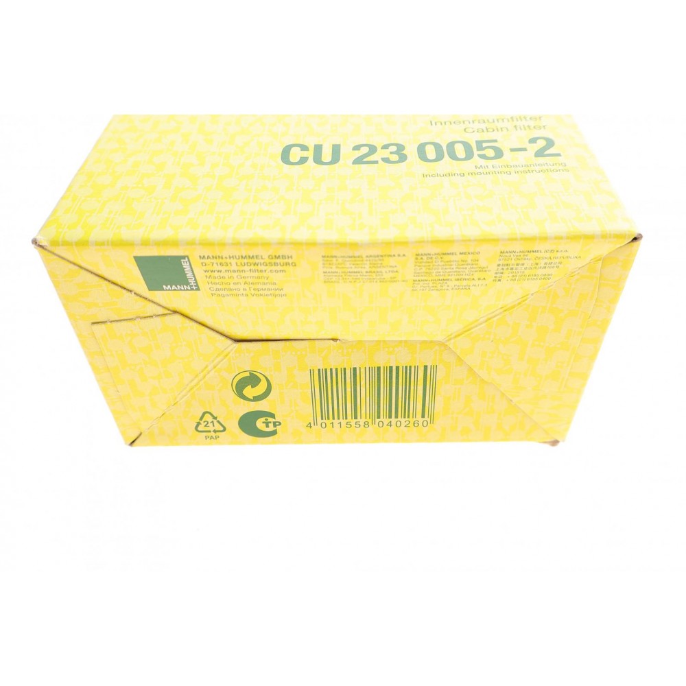 Фільтр салону BMW 2 (F44/F45/F46) 14-16/X1 (F48) 15-16/i3 (I01)/Mini Mini III 13-16 (к-кт 2 шт)